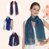 Basic Sense Chiffon Pearl Scarf Luxurious Head Wrap Hijab, White