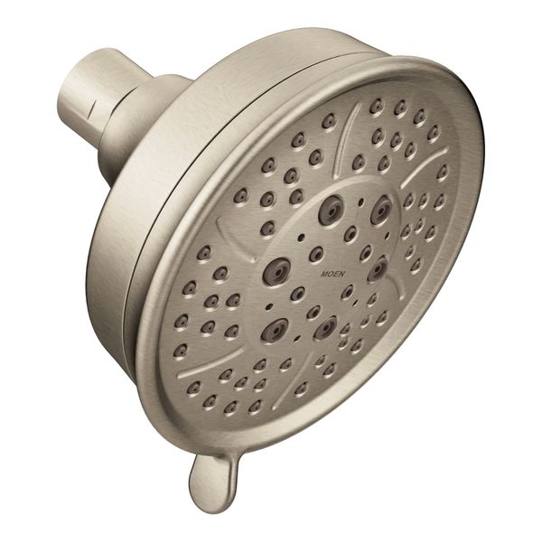 Moen Brushed Nickel Four-Function 4-3/8-Inch Diameter Showerhead, 3638BN