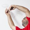 NUOBESTY Round Ceiling Cover Plate Electrical Outlet Cover for Wall 4 Pack White Plastic