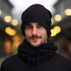 Beanie-Unifarbe-Gelb, one size