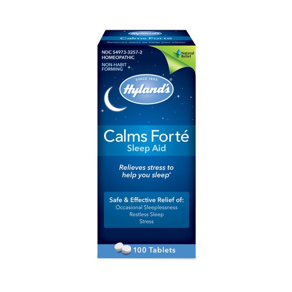 Hyland's Naturals Calms Forte Sleep Aid Tablets, Multi, Unflavored, 100 Count