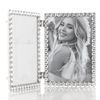 4x6 Silver Metal Sparkle Double Frame - Clear Brilliance