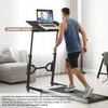 Portable Treadmill Desk, Adjustable Height, Wheeled, Compatible with Treadmill, 