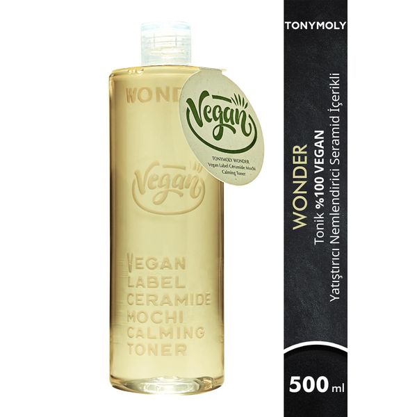 Tonik Wonder Vegan Label Yatıştırıcı Nemlendirici Onarıcı Seramid Cilt Bakımı 500ml