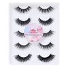 False Eyelashes 3D Faux Mink Fake Eyelashes Handmade by FADVAN Dramatic Thick Crossed Cluster False Eyelashes (5 Pairs)