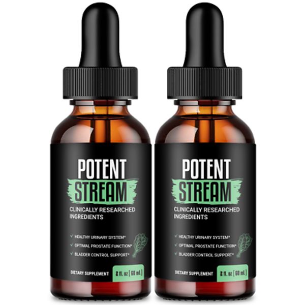 (2 Pack) Potent Stream Drops Prostate Health Men Supplements (2 Bottles)