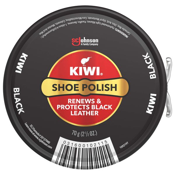 Kiwi Shoe polish, black, 1.12 oz (pack of 3)