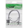 InLine® Ethernet Cables Patch Cable Slim, U/FTP, Cat.8.1, TPE Halogen-Free, Grey, 1 m