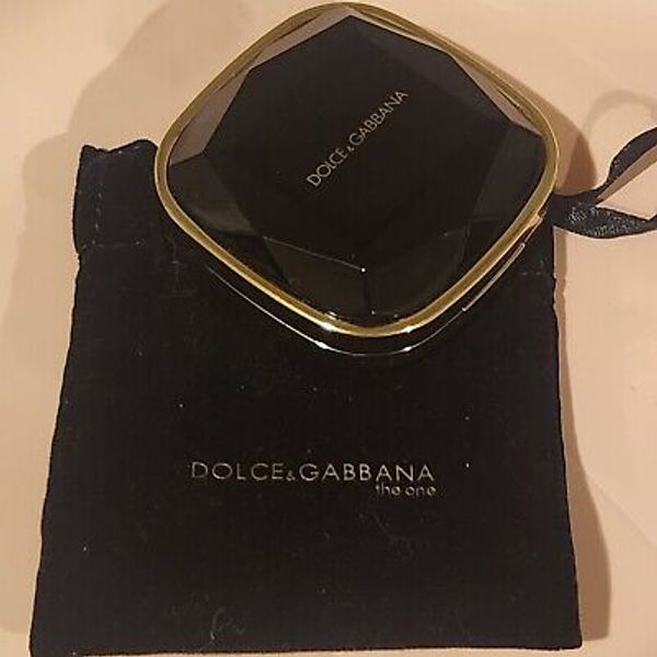 DOLCE & GABBANA- The One-compact Travel mirror BLACK & GOLD W VELVET POUCH