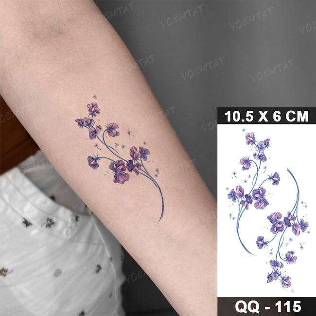 40 Sheets Large Black Peony Rose Flowers Lady Waterproof Temporary Tattoo  3D Girls Arm Hand Collarbone Leg Tattoos Stickers for Women Gift or  Decoration?10 Large & 30 Tiny? 