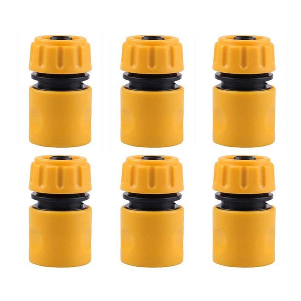TOPWAYS 6 pack Hose End Quick Connect fitting 1/2" Hose Pipe Quick Connector