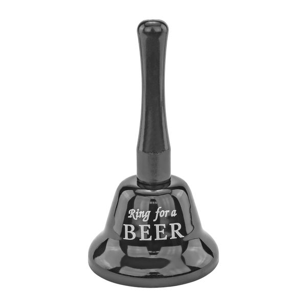 Fairly Odd Novelties 'Ring for Beer' Handbell - Sleek Black, Fun Gag Gift - Perfect for Beer Lovers, Parties, and Relaxation!