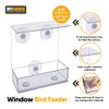 Window Bird Feeder Wild Table Hanging Suction Perspex Clear Viewing Seed Nut