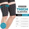 Bodyprox Thigh Compression Sleeve(1 Pair), Hamstring Compression Sleeve for Men and Women(Medium)