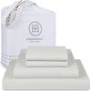 Luxury 800 Thread Count Full Size 100% Cotton Sheets - Light Grey Sateen Weave B