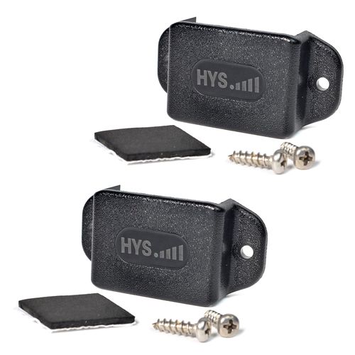HYS Radio Holder in Car, Handheld Radio Mount Compatible for Motorola Baofeng Yaesu Midland, Any Walkie Talkie with Back Clip (2 Pack)