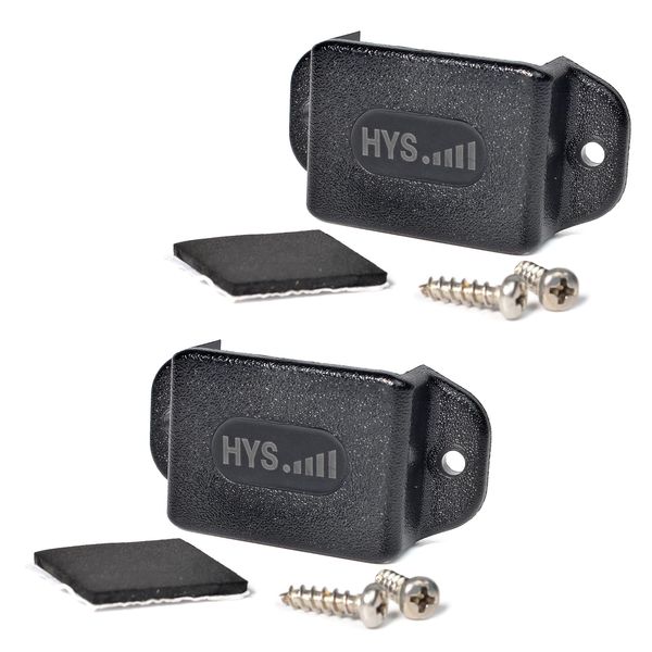 HYS Radio Holder in Car, Handheld Radio Mount Compatible for Motorola Baofeng Yaesu Midland, Any Walkie Talkie with Back Clip (2 Pack)