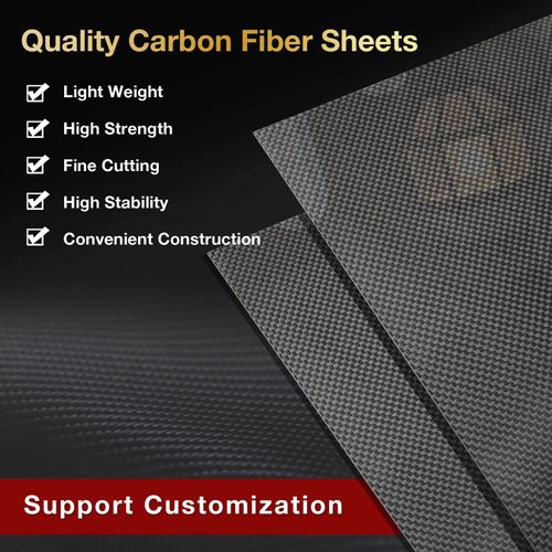 ARRIS 2mm Carbon Fiber Sheet, 400x400x2.0mm Carbon Plate, Available in 0.5mm 1.0mm 1.5mm 2.5mm 3mm 3.5mm 4mm 4.5mm 5mm 6mm 3K Carbon Sheet Matt Surface for RC Aircraft DIY