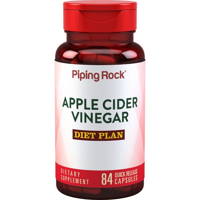 Apple Cider Vinegar Capsules | 84 Pills | Non-GMO, Gluten Free | by Piping Rock