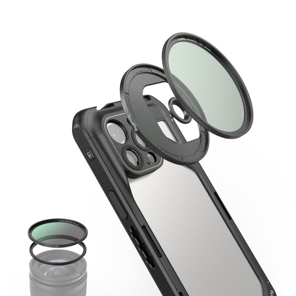 SMALLRIG 67mm Magnetic Circular Polarizer Filter Kit - Includes Filter Ring, T-mount Adapter, Waterproof & Scratch Resistant
