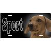 Dachshund - Personalized FREE Custom License Plate Frame Auto Tag - Dog 