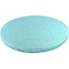 Doric ROUND COLOURED Drum cake BOARD and white transporting BOX (8 Inch, Light Blue)