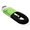 Braided XLR Microphone Patch Lead Durable Low Noise Tangle Free Cable Black 6m [6 metres]
