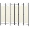 CHARMMA 6-Panel Room Divider Cream White 94.5"x70.9"