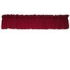 lovemyfabric 100% Polyester Poplin Solid Kitchen Curtain Tier/Valance Window Treatment (58"X14", Cranberry)