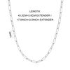 Philip Jones Silver Plated Small Link Paperclip Necklace