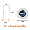 20 Pieces Assorted Hot Roller Clips Replacements, Fits Most Sized Rollers Curlers (Medium)