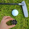 Niuoppy Golf Ball Marker with Bubble Level, Precision Golf Green Reader with Alignment Guide, Putting Alignment Marker for Slope Detection (Black)