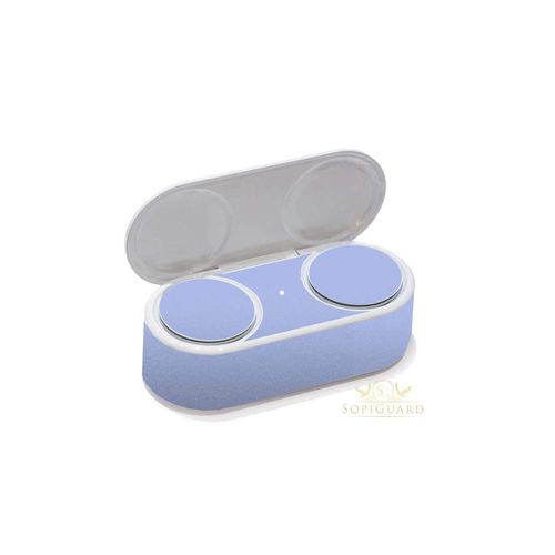 SopiGuard Sticker Skin for Microsoft Surface Earbuds Precision Edge-to-Edge Vinyl Sticker Two Sets (Icy Mist Blue)