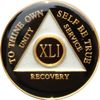 Sobriety Chip AA Black Triplate (41 Year)