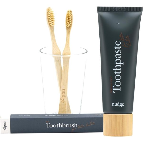 Nudge Fluoride Free Toothpaste, Nano Hydroxypatite, SLS Free, Natural Mint & ...