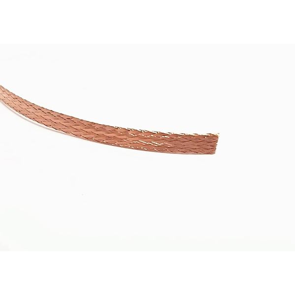AC/DC WIRE AND SUPPLY Bare Copper Flat Braid Ground Strap Grounding 1/8" Width (75 FT)