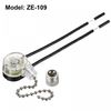 sourcing map Pull Chain Switch On-Off Speed Replacement ZE-109 for Ceiling Fan Lamp Light Clear Silver