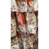 PATCHWORK Ruffle Fabric Shower Curtain  MULTI Color RED size 72 x72 inch