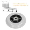 Wheelchair Wheel 4in Rubber Low Noise Walker Caster Replacement Part Solid Wheel Replacement for Rollator Gray