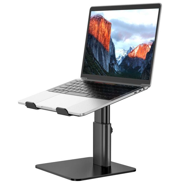 BESIGN LSX6N Laptop Stand, Ergonomic Adjustable Notebook Riser Holder, Computer Stand Compatible with Air, Pro, Dell, HP, Lenovo More 10-15.6" Laptops, Black