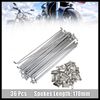 Hihaha 36pcs 3.5mm Thread Diameter 170mm Length Motorcycle Wheel Spokes Item Replacement Durable Material
