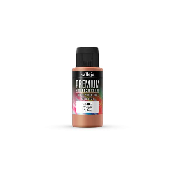 Vallejo : Premium Airbrush Paint : 60ml : Metallic Copper