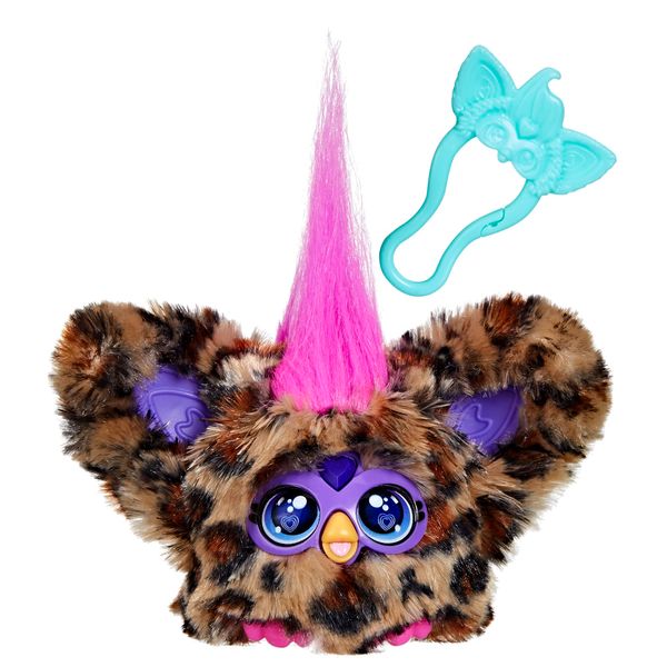 Furby Furblets Chee-Chee Mini Friend, Electronic Plush Toys for Girls & Boys 6+, Cheetah Print, Speaks Furbish & Plays Music, Series 4