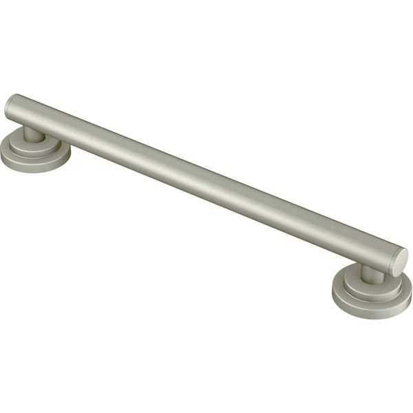 Moen YG0712BN Iso Bathroom Safety 12-Inch Designer Grab Bar, Brushed Nickel