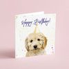 Cockapoo Birthday Card - Party Hat