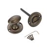 Infinity Decor Slimline Security Thumb Turn and Release Lock Pack with Emergency Release – Solid Brass Privacy Latch for Bathroom Doors     (Aged Bronze)