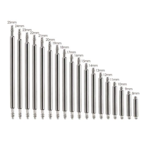 Watch Spring Bars, Watch Band Pins, Watch Spring Bars, Watch Strap Link Pins, Spring Bar Pin Remover, Watch Link Pins, Watch Spring Bars, Replacement Repair Kit, Includes Removal Rod, Watch Tool, Pin for Watchband, Stainless Steel, 18 Sizes (8-25 mm), 1 p