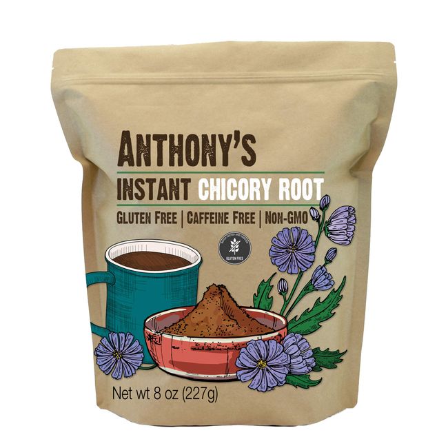 Anthony's Instant Chicory Root, 8 oz, Gluten Free, Caffeine Free, Non GMO, Coffee Alternative