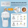 2pcs Motion Activated Light Sockets, E26/E27 Screw in Add on/Off Motion Sensor Sockets for Existing Lights by YTXXDEUS