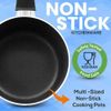 Serenelife Kitchenware Pots & Pans Set-Black Non-Stick Coating Inside (11 pcs.)